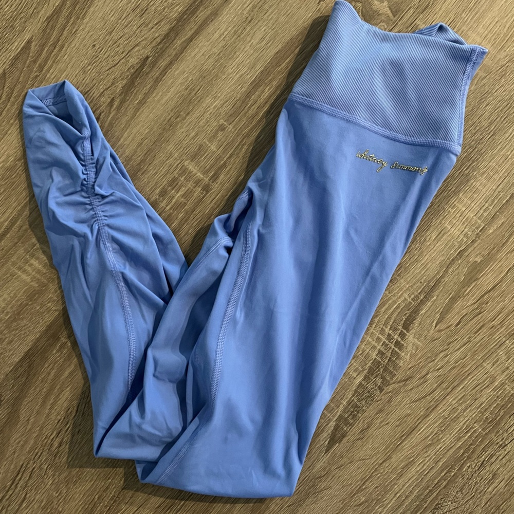 Whitney Simmons light blue legging Gymshark